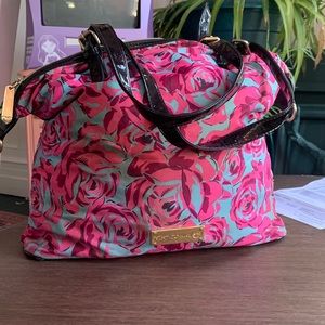 Betsey Johnson rose tote bag purse